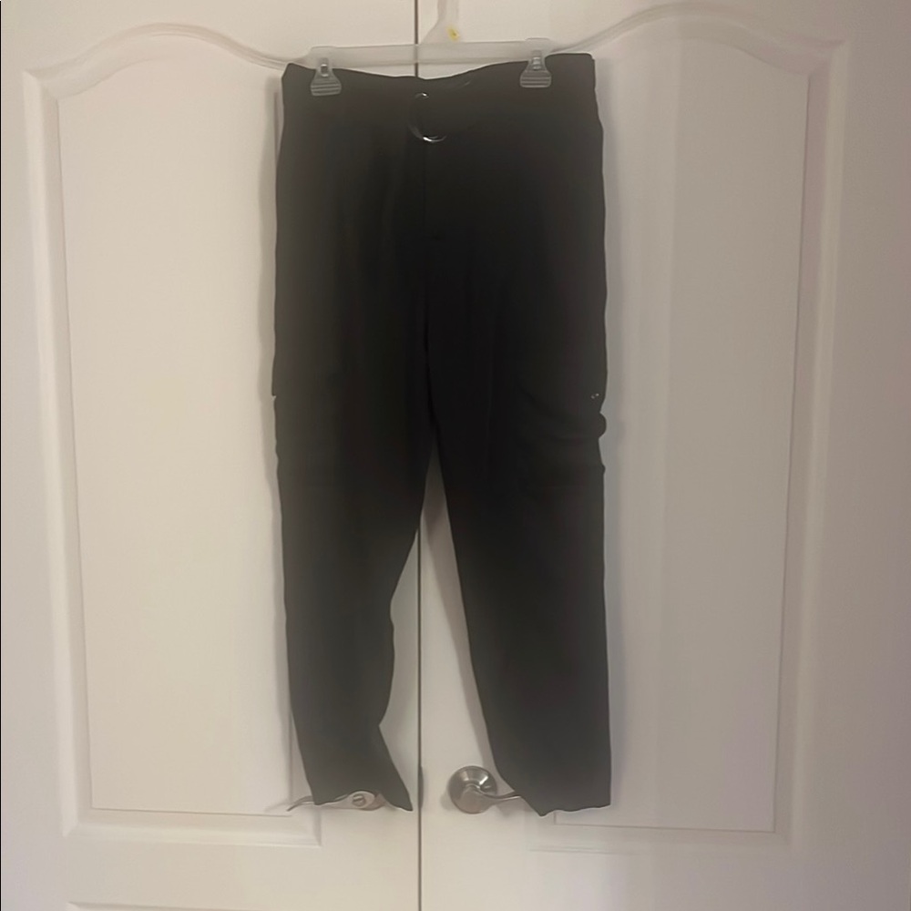 Sanctuary Black Satin Ankle Cropped Pants